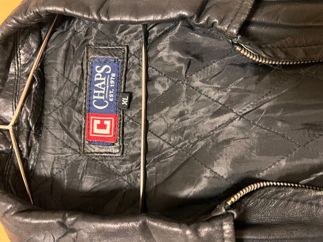 CHAPS レザージャケット XL ブラック