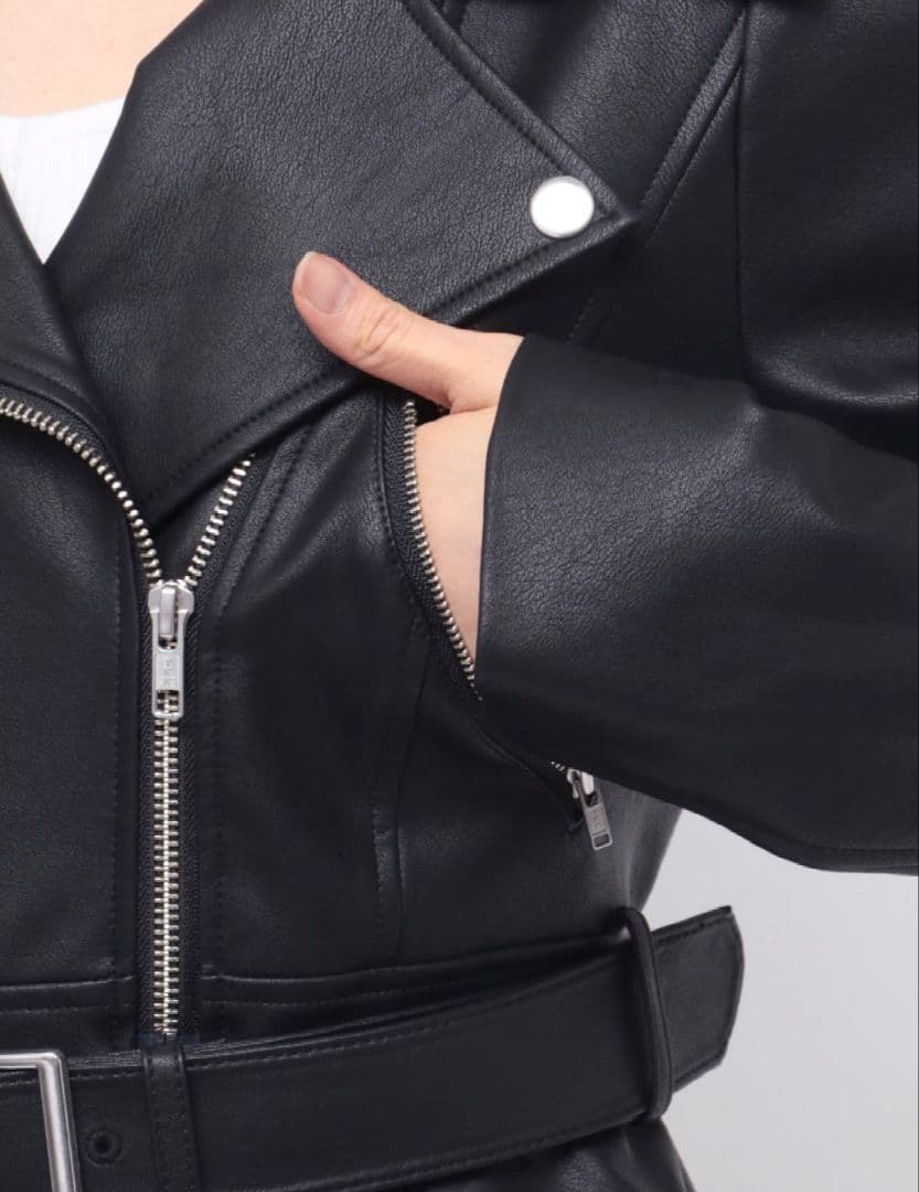 【新品・美品】RESEXXY|ペプラムライダースジャケット