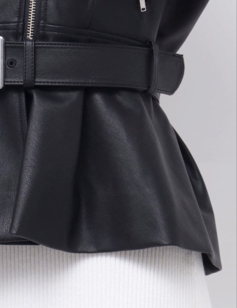 【新品・美品】RESEXXY|ペプラムライダースジャケット