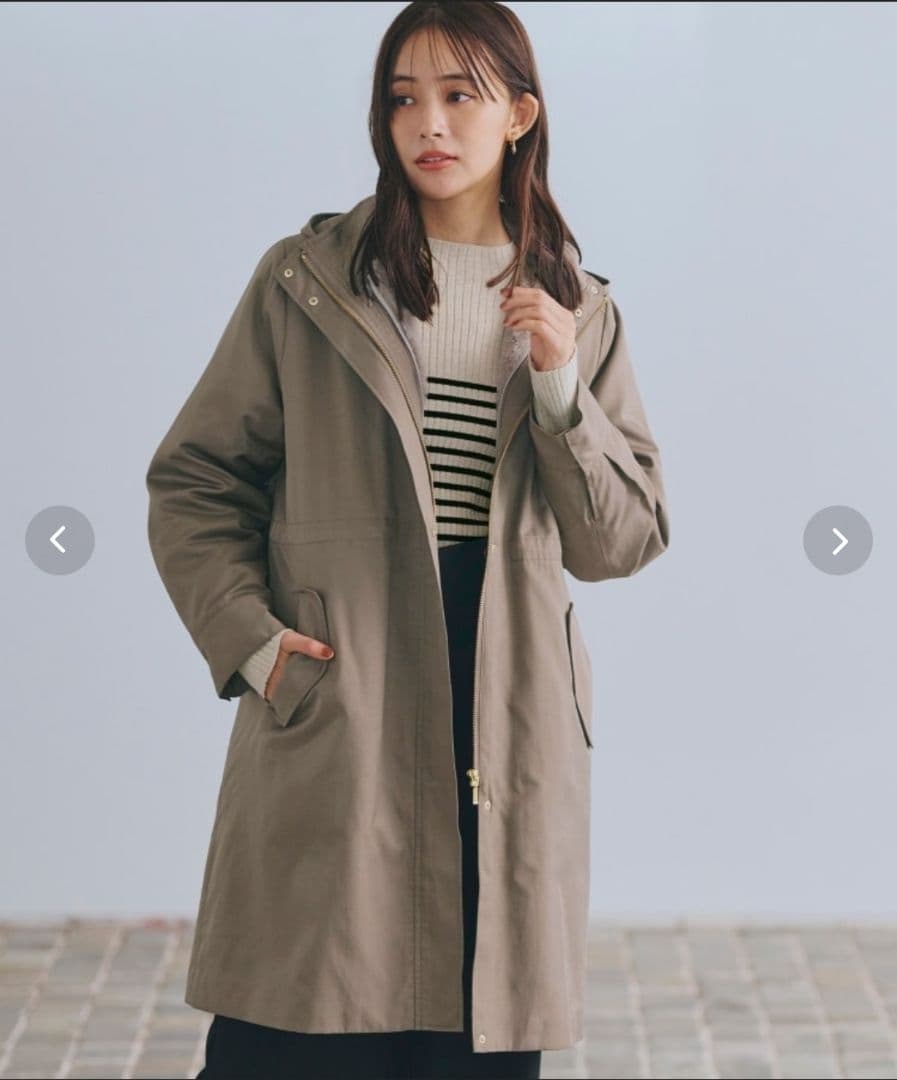 トープ　撥水　4way　フェイクファーライナー　ロング　マンパ