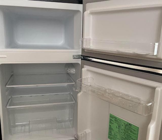 冷凍冷蔵庫【中古】動作保証 アイリス ブラック 2023年製 87L 2ドア