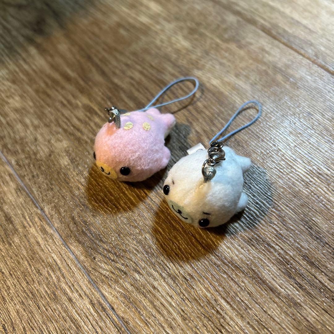 平成レトロ　サンエックス　まめゴマ　べにゴマ　ストラップ