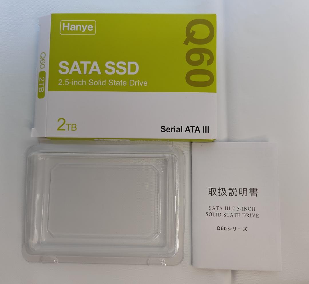 Hanye Q60 2TB SATA SSD 2.5インチ 低使用 正常100%