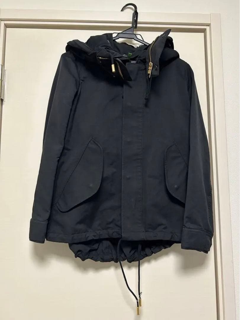 ザリラクス　フード付き モッズコート　黒　34サイズ　ユナイテッドアローズ 購入