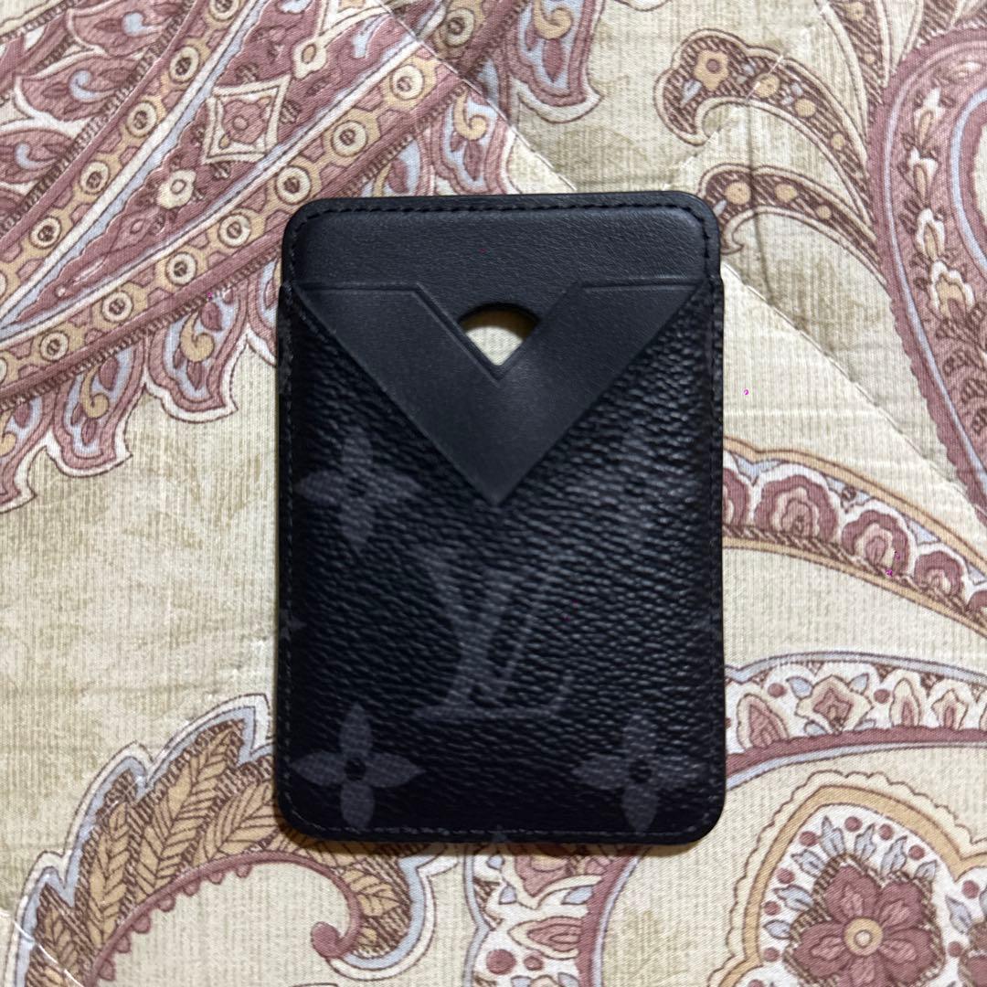 Louis Vuitton ブラック レザー カードケースub