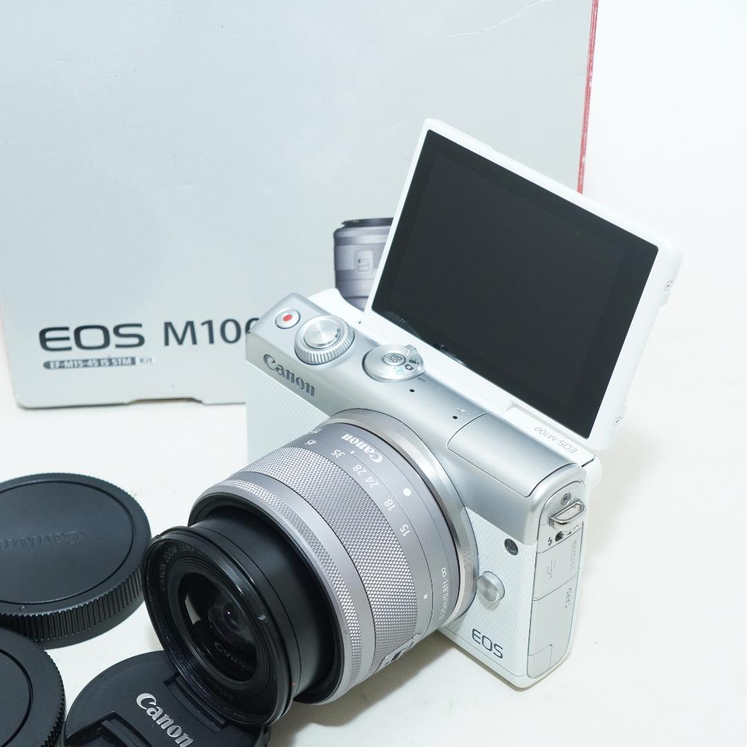 スマホ転送機能付♪キヤノン EOS M100ホワイト