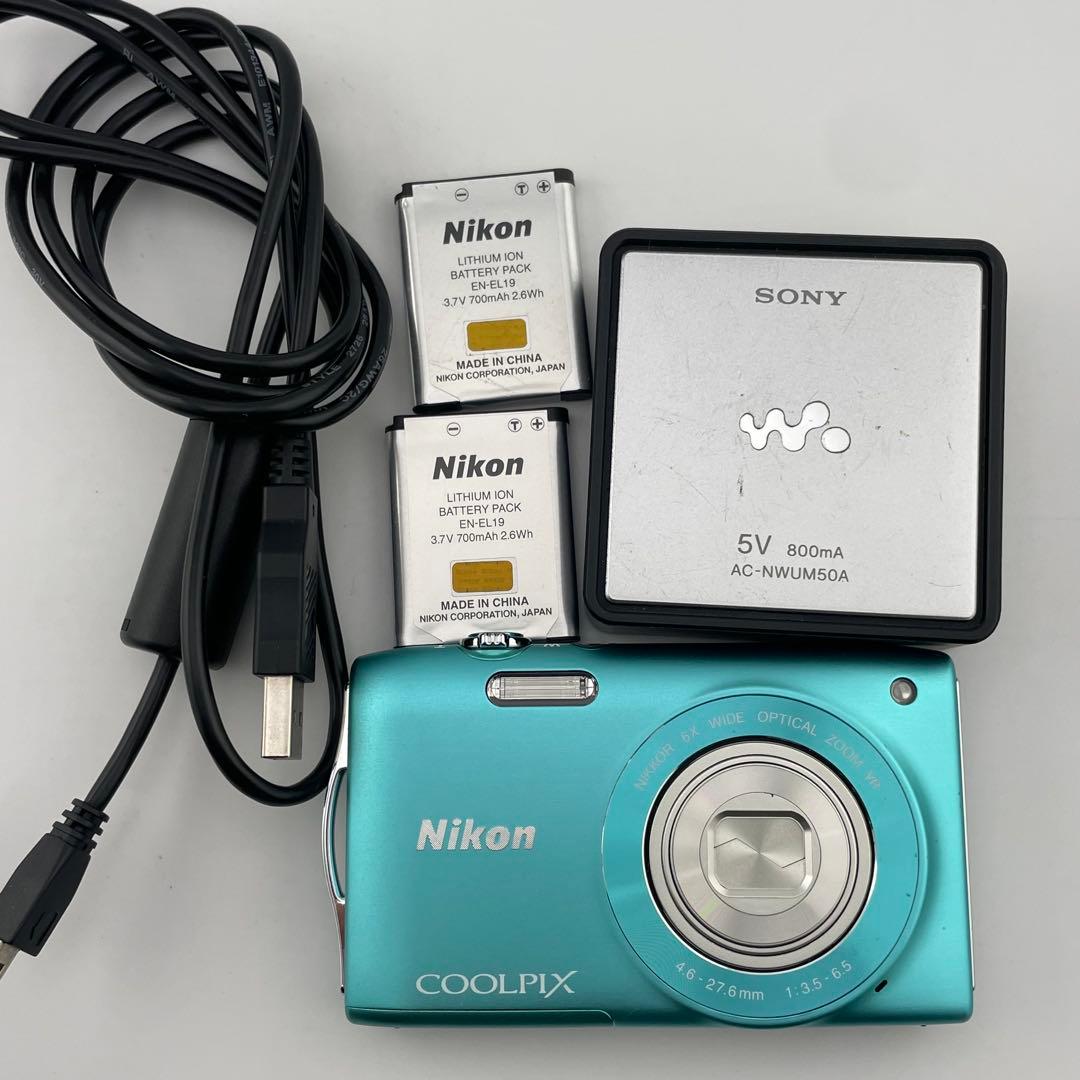 実写美⭕️美品【動作確認済み】Nikon COOLPIX S3300 グリーン