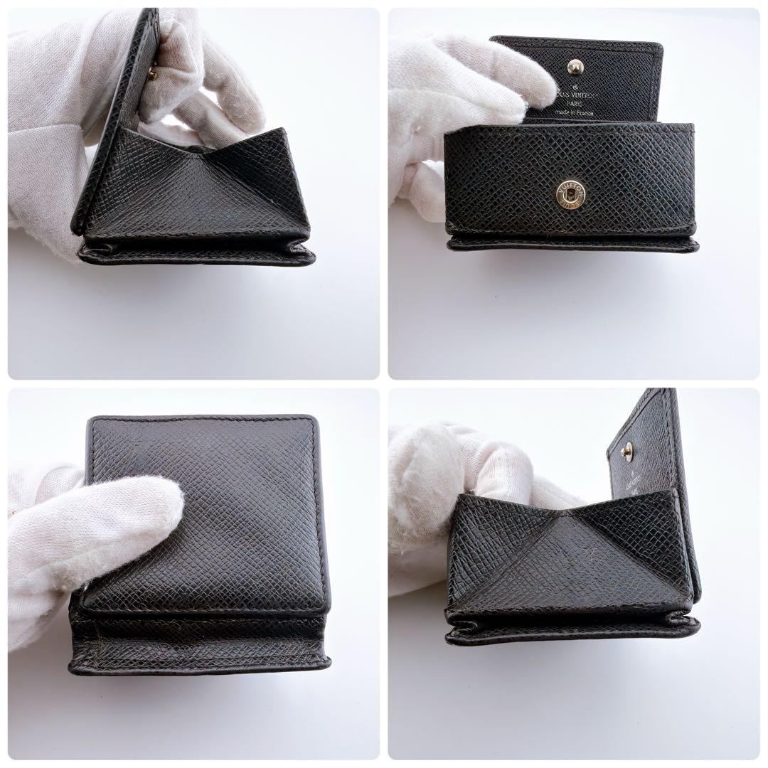 【美品】ルイヴィトン タイガ ポルトモネボワット ケース ブラック系