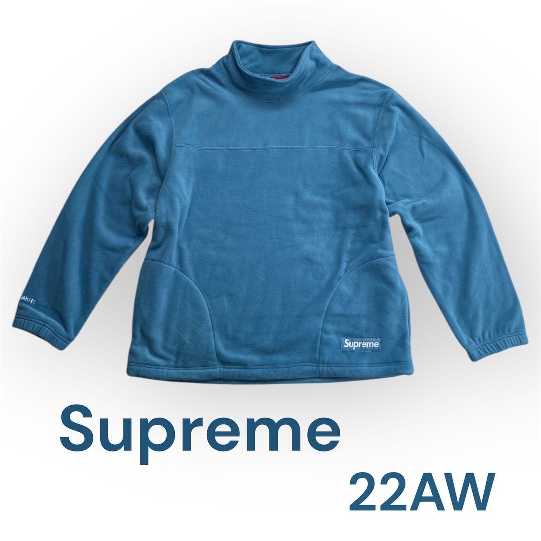 supreme 22AW シュプリーム　ボックスロゴ モックネック フリース　M