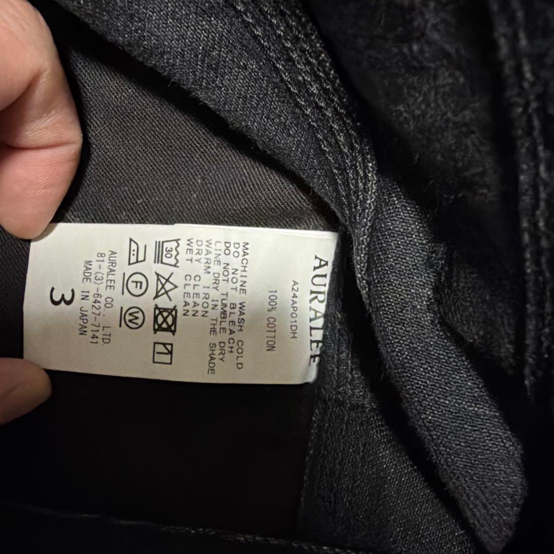 パンツ AURALEE FADED HEAVY DENIM PAINTER 3