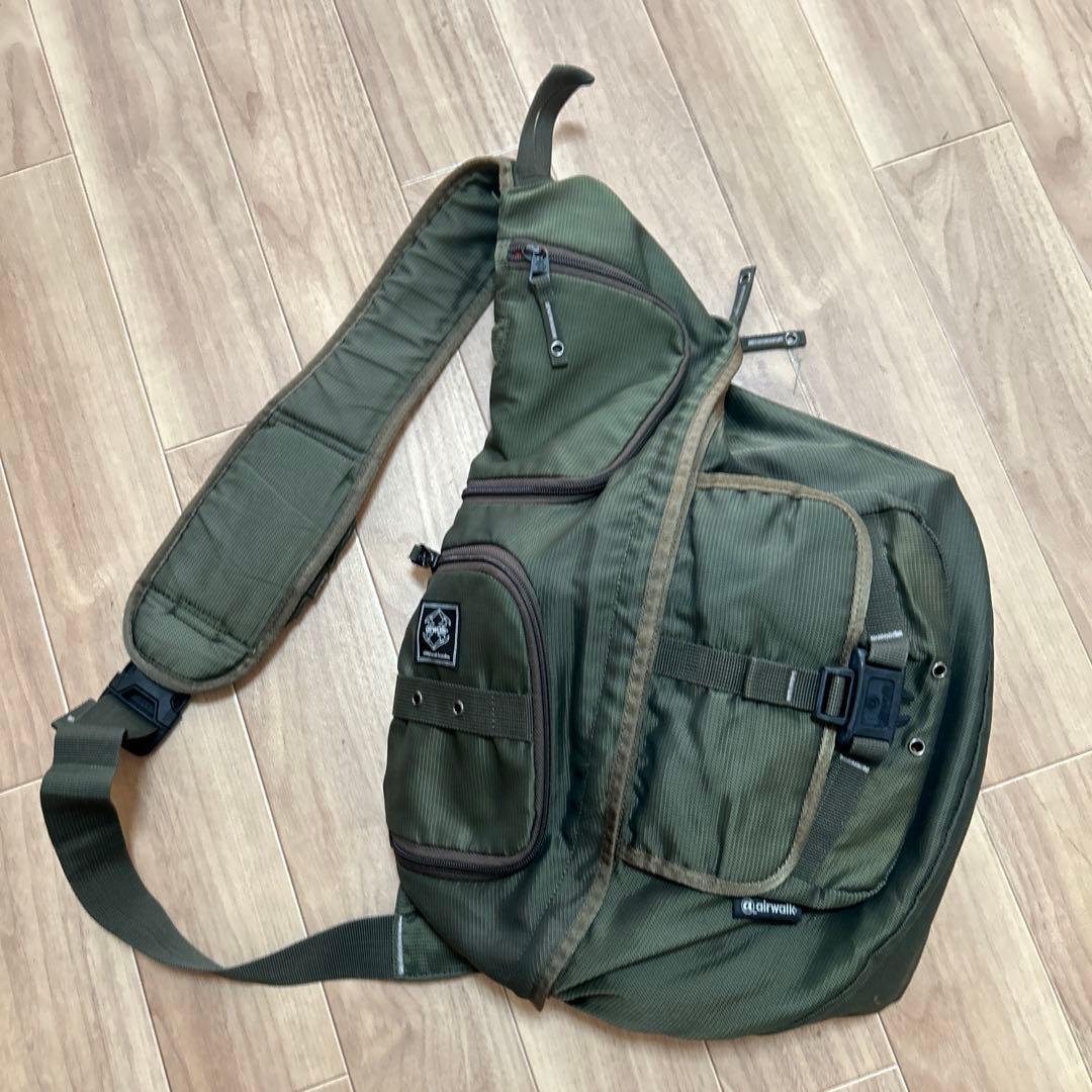 old airwalk エアウォークメッセンジャーバッグ　古着　90s カーキ