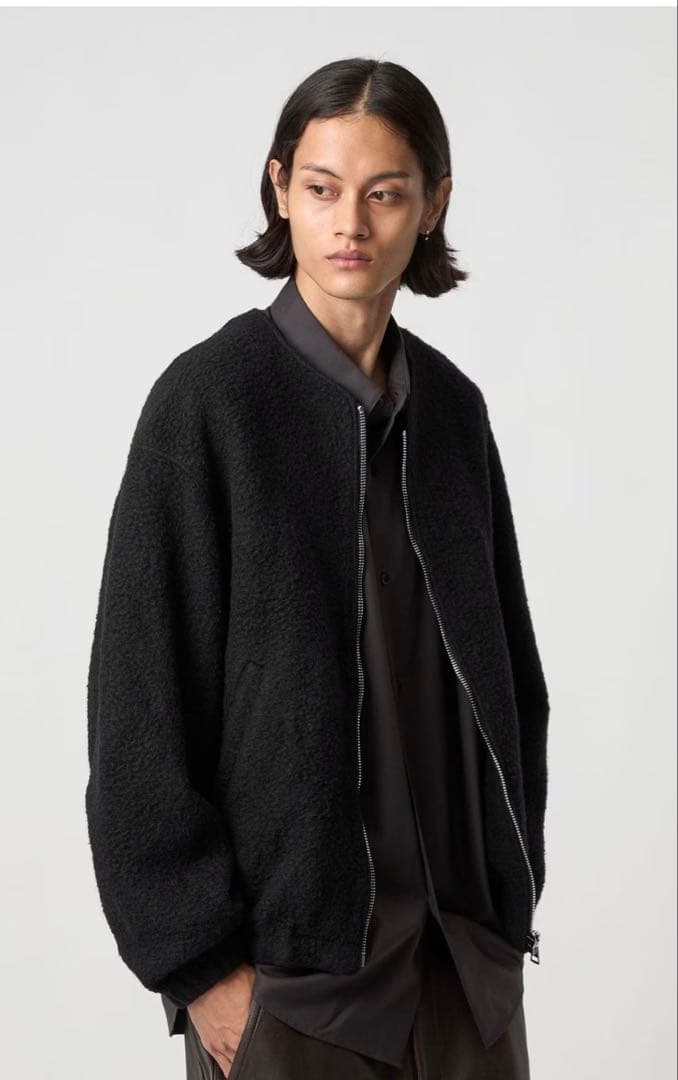 ＜H＞ナッピング ウールジップジャケット　 H BEAUTY&YOUTHブラック