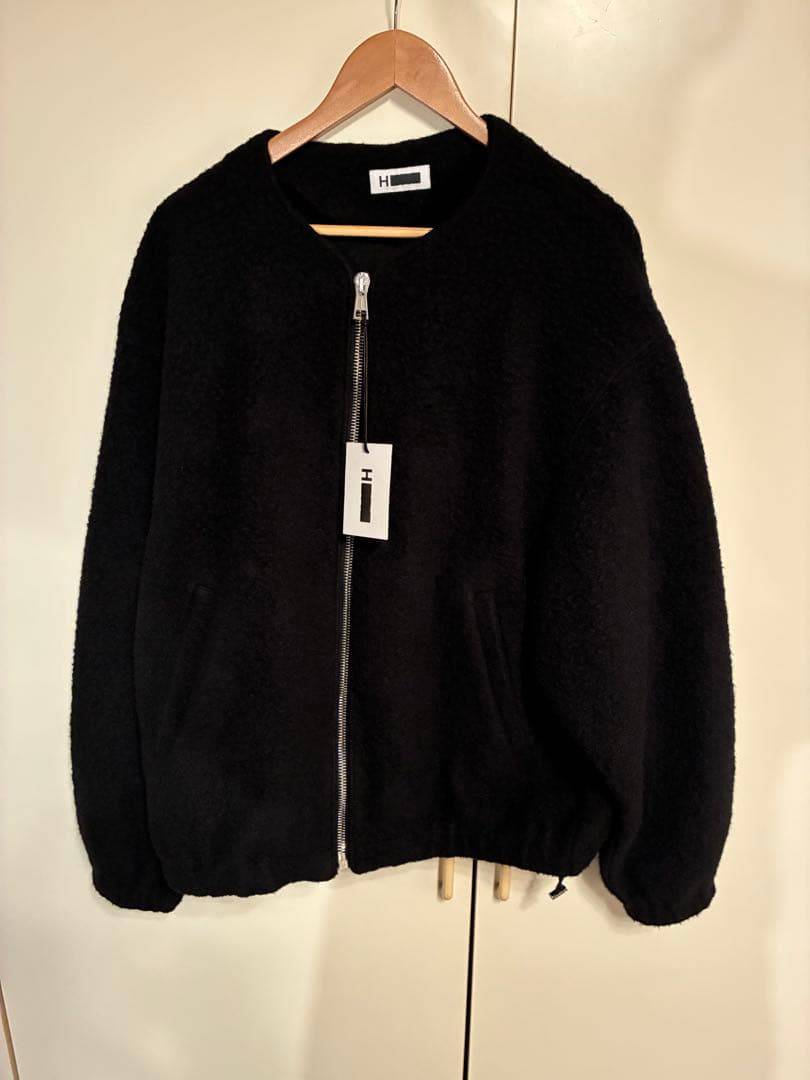 ＜H＞ナッピング ウールジップジャケット　 H BEAUTY&YOUTHブラック