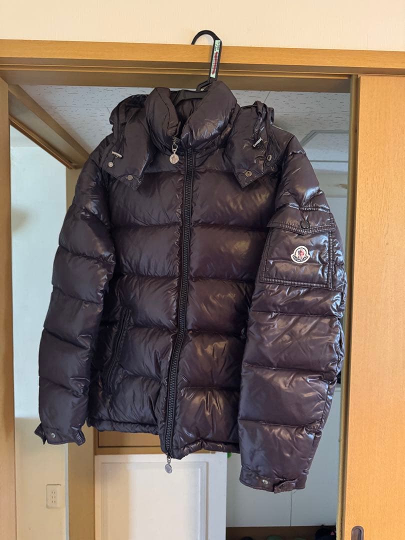 SS MONCLER ＭＡＹＡ　ダウンジャケット フード付き ダークブルー