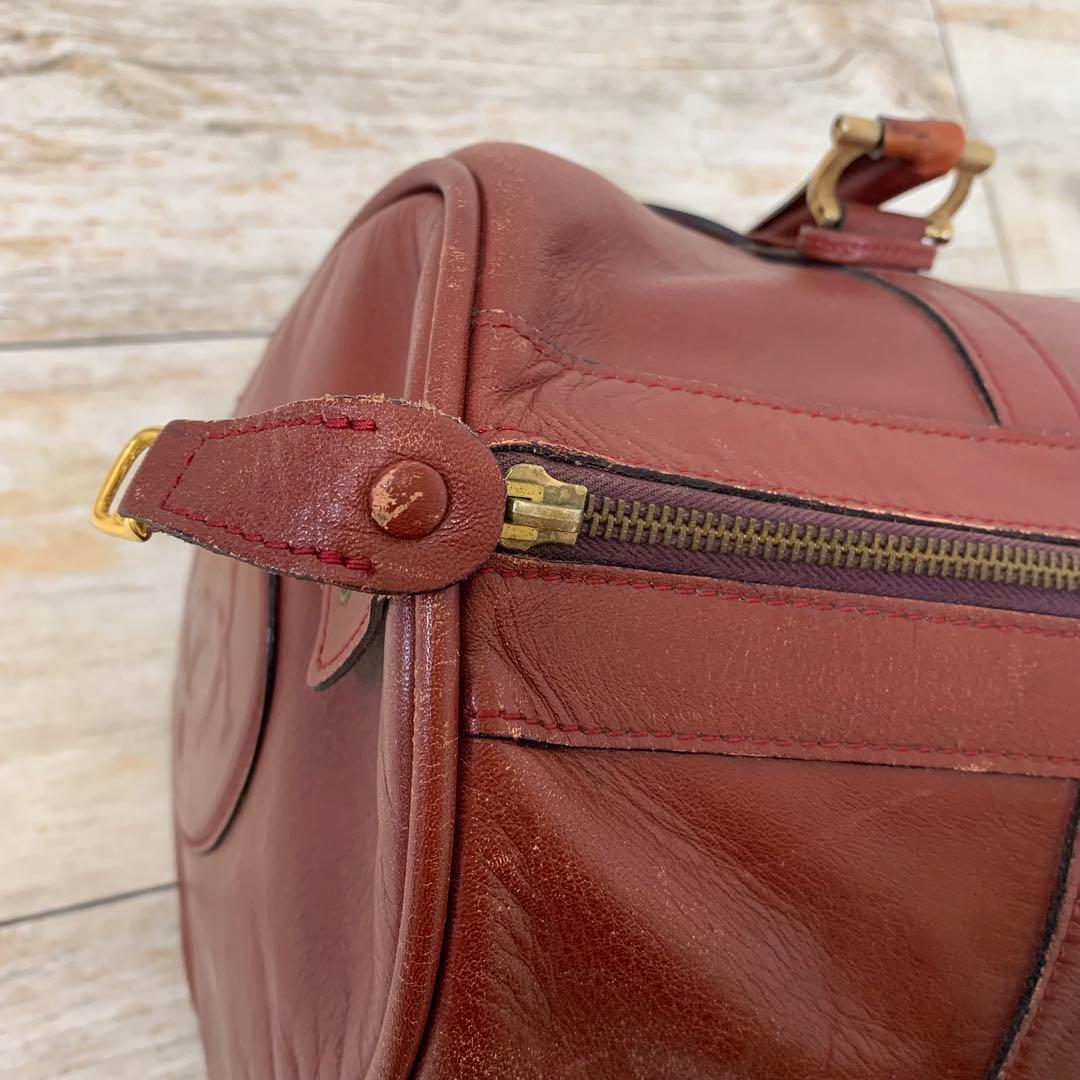 Cartier カルティエ マストライン ボストンバッグ 南京錠 ロゴ ボルドー