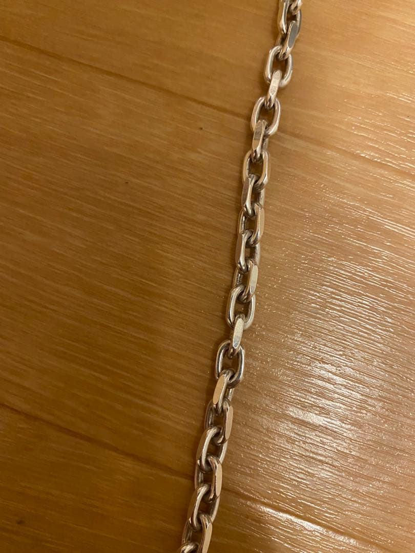 シルバー925 角アズキチェーン　極太　50センチ