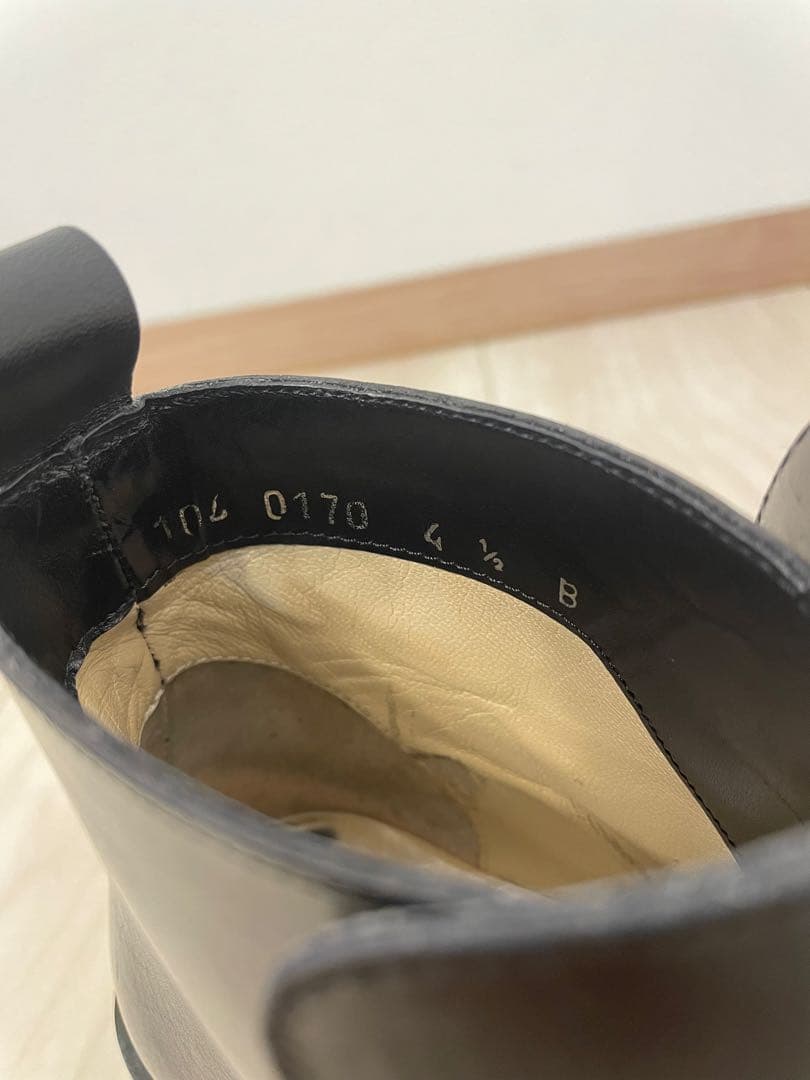 GUCCI ブラック　レザー ショートブーツ　4 1/2