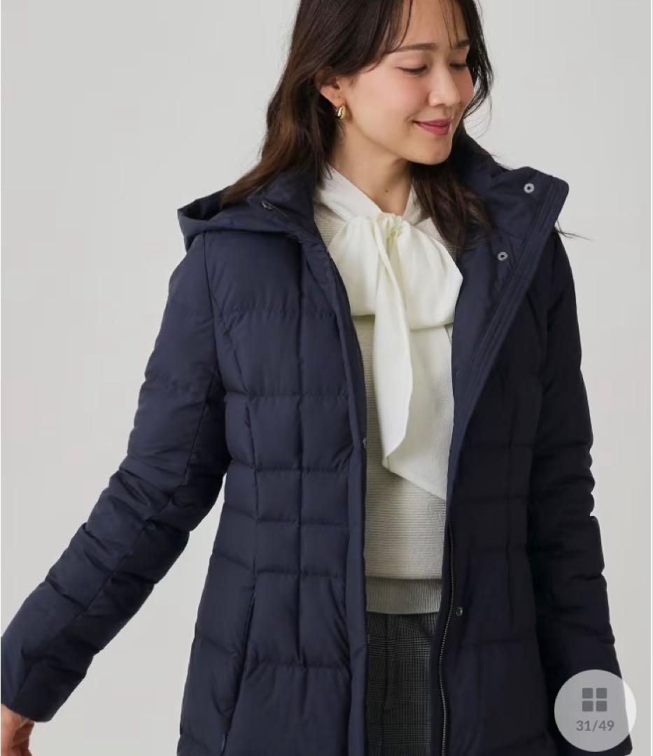 値下げ⭐︎美品⭐︎クードシャンス　ネイビー フランス産ホワイトダックダウンサイズ40