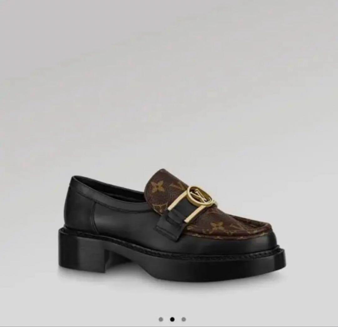 専用LOUIS VUITTON 厚底ローファー　左