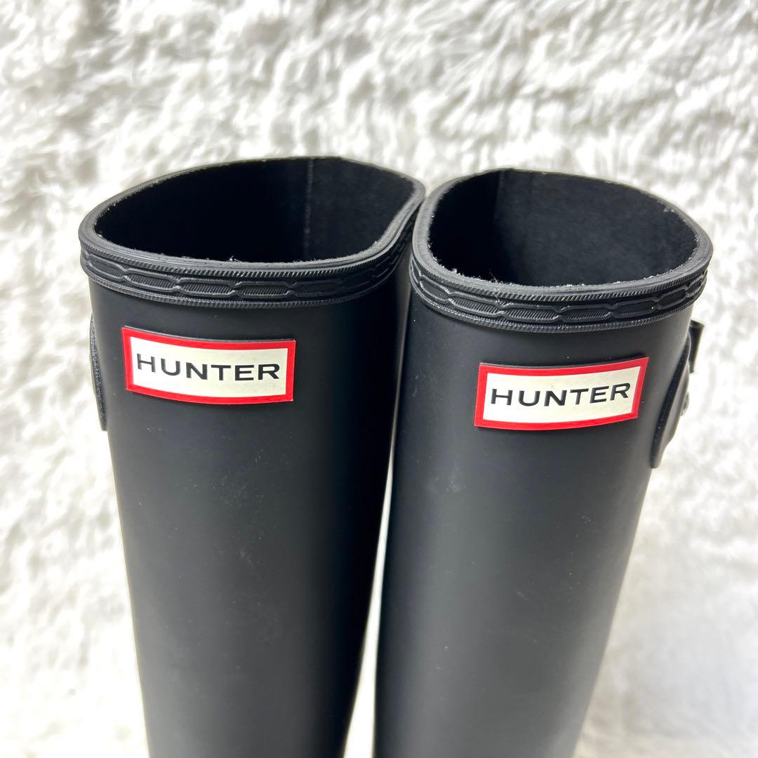 【極美品】HUNTER レインブーツロング ブラック UK6 25cm