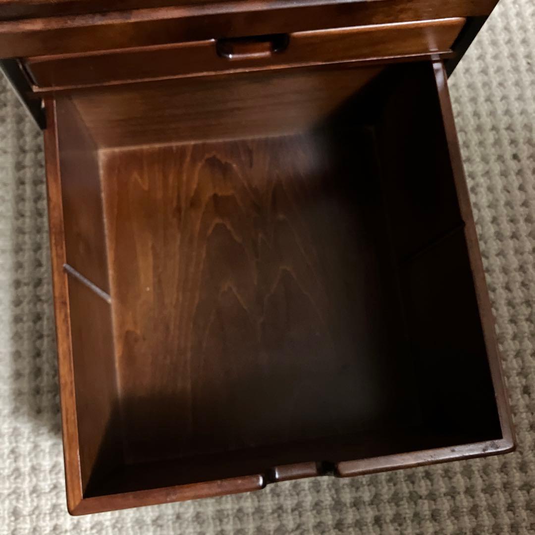 木製収納ボックス 取手と引き出し付き　豊岡クラフト