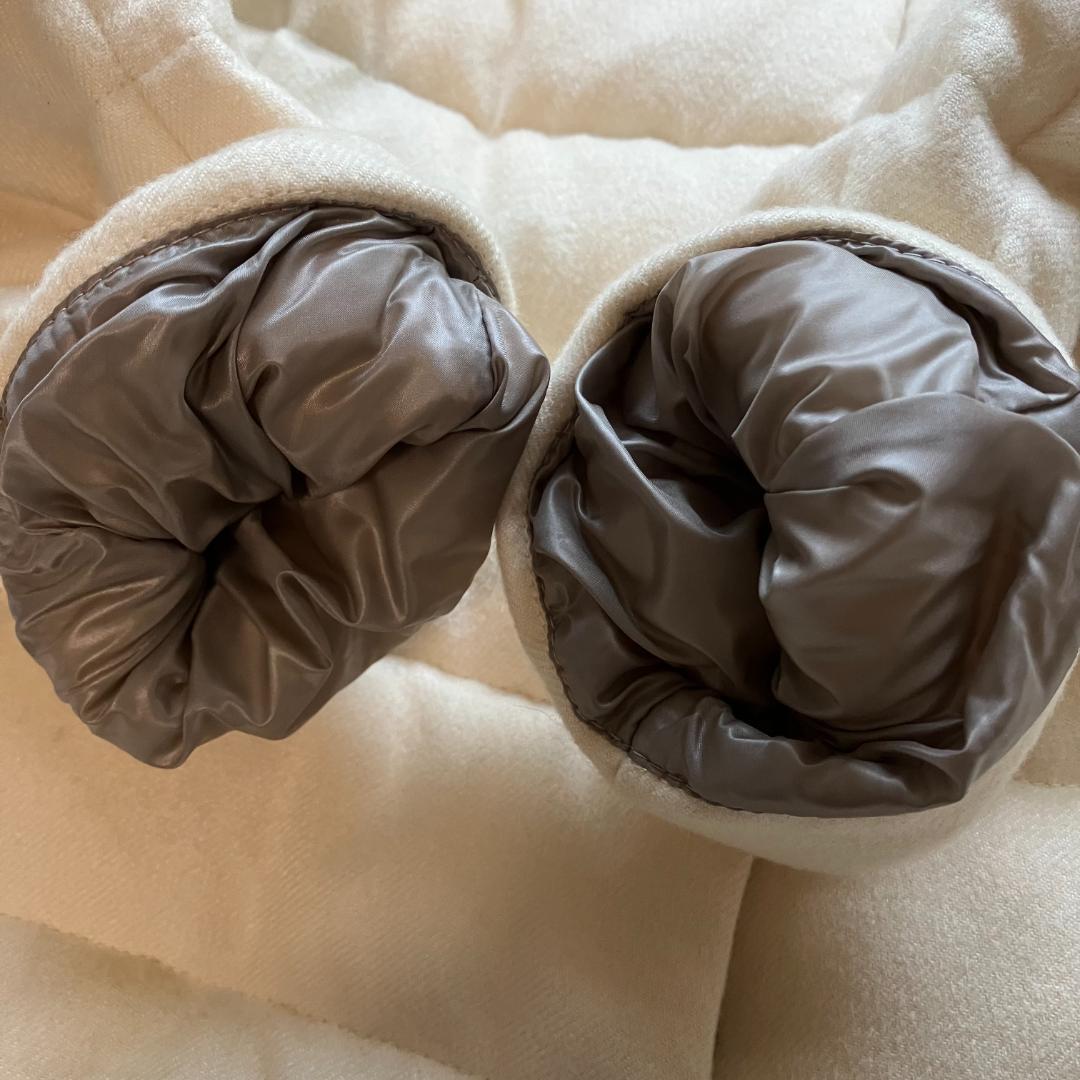 美品◎HERNO ダウン PIACENZA カシミヤ シルク フォックスファー