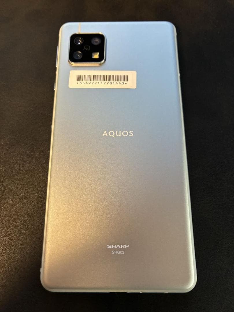 美品 AQUOS sense5G SHG03 本体 SIMフリー シルバー