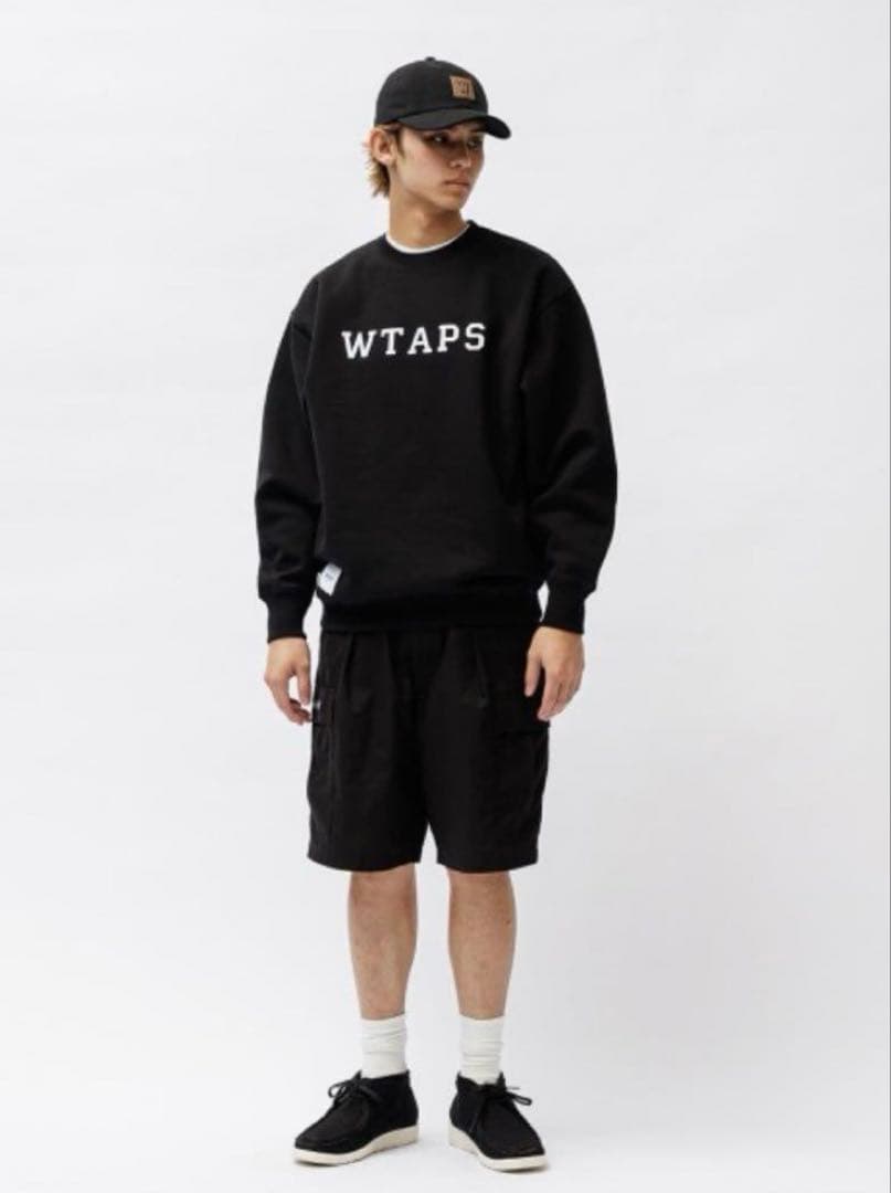 WTAPS Academy Sweaterロゴアップリケ刺繍