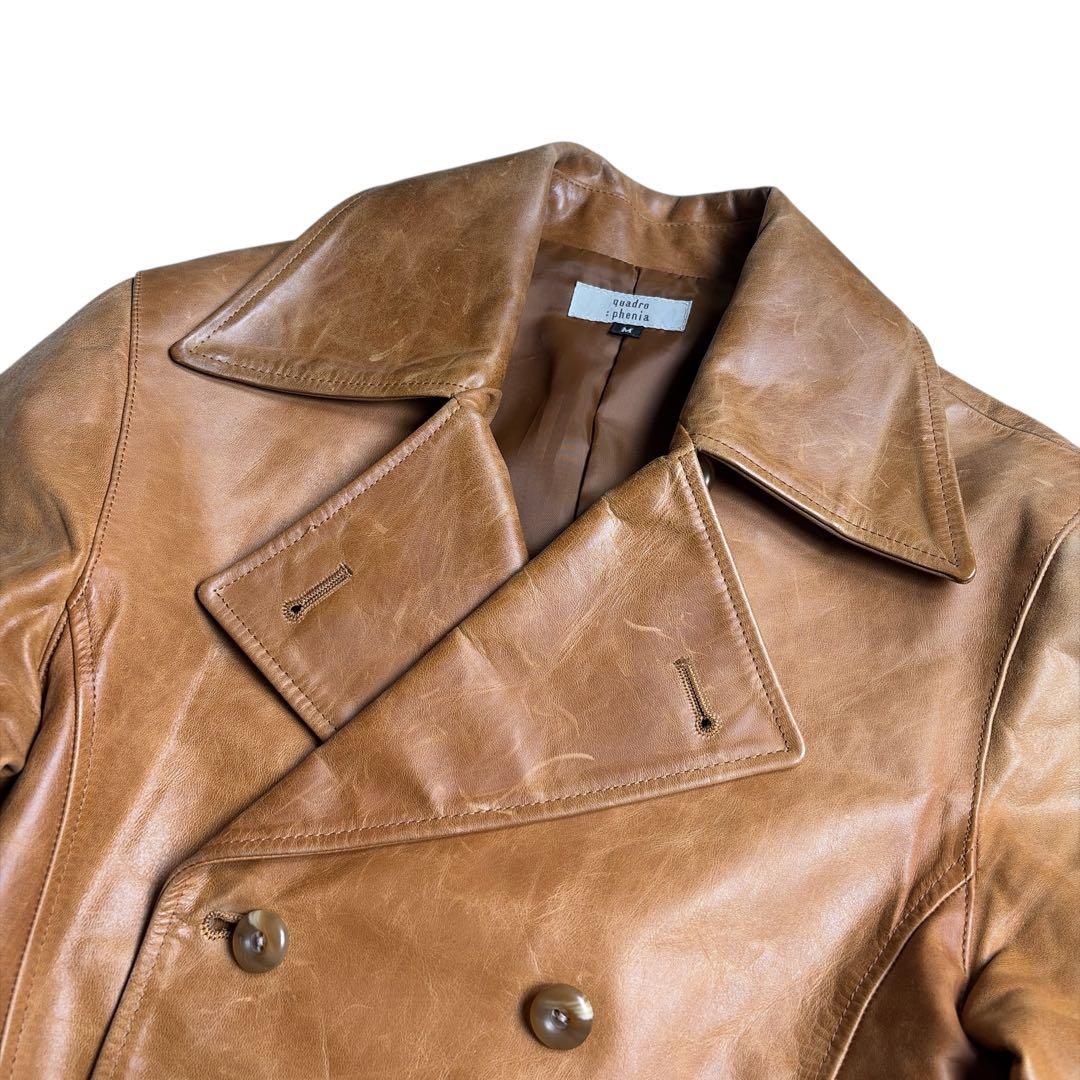 希少 Y'2 LEATHER製 馬革 ホースハイド コート 茶 M相当 日本製