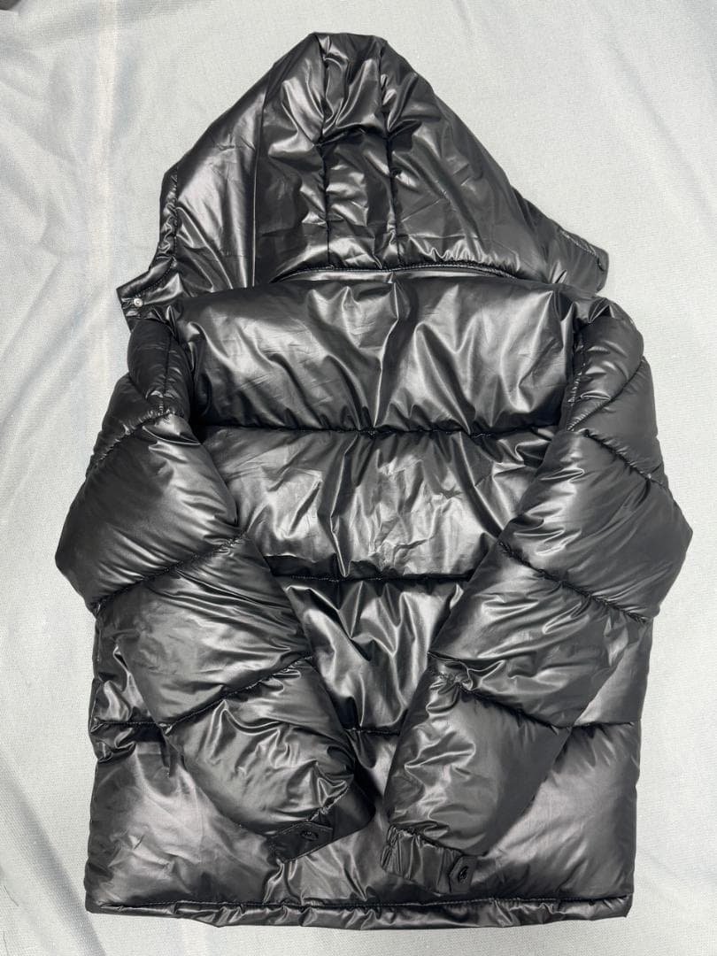 ブラック ダウンジャケット フード付きM