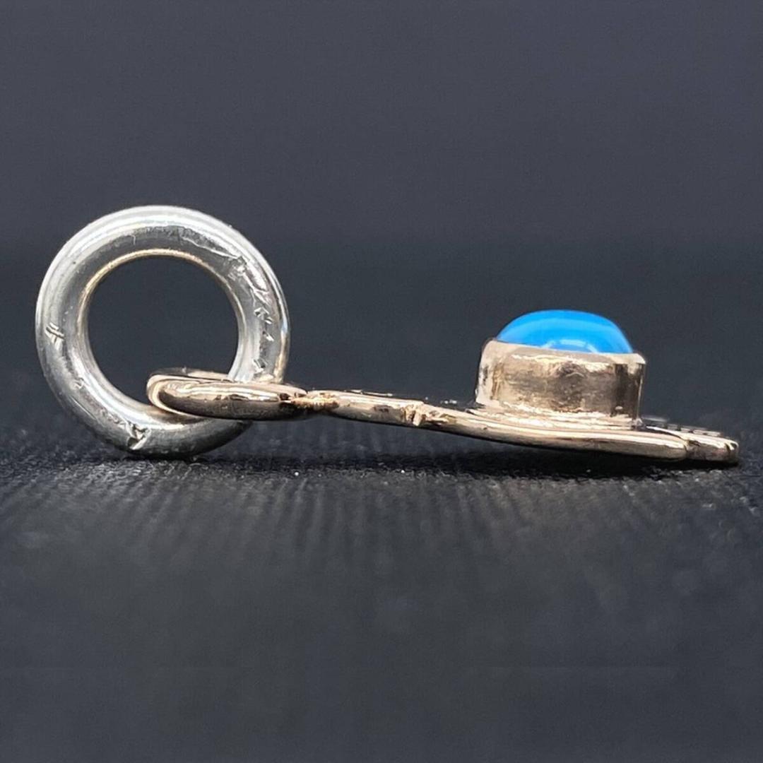 LARRY SMITH ローズゴールド ターコイズ サンダーバード ペンダント