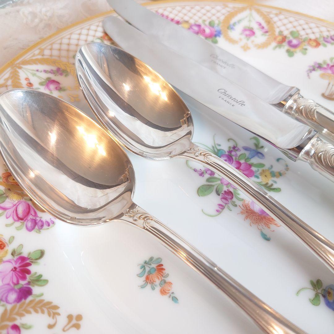 にゃこもこ　クリストフル　マルリー　ディナースプーン＆ナイフ