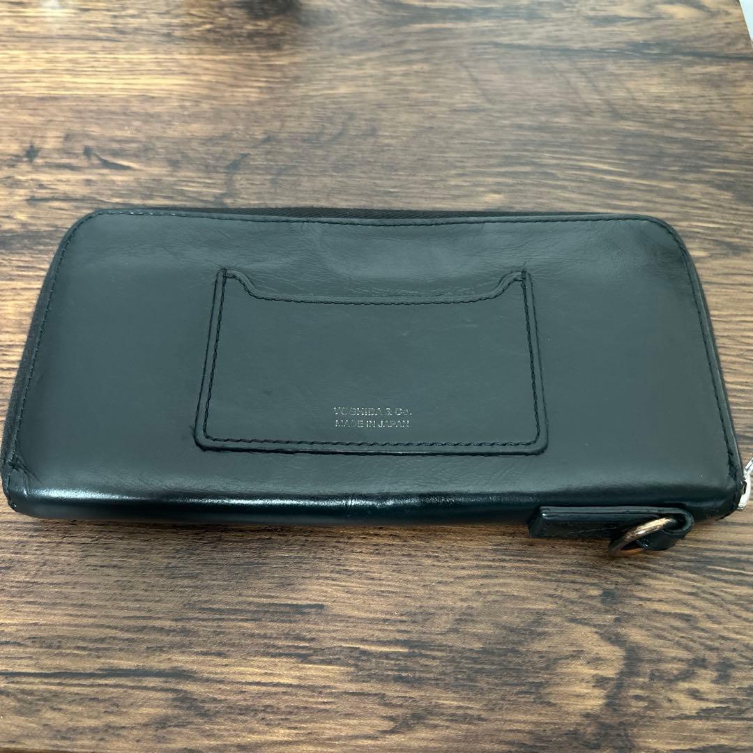 希少・限定品ホースハイド ロングウォレット ブラック　レッドキルティング 内装