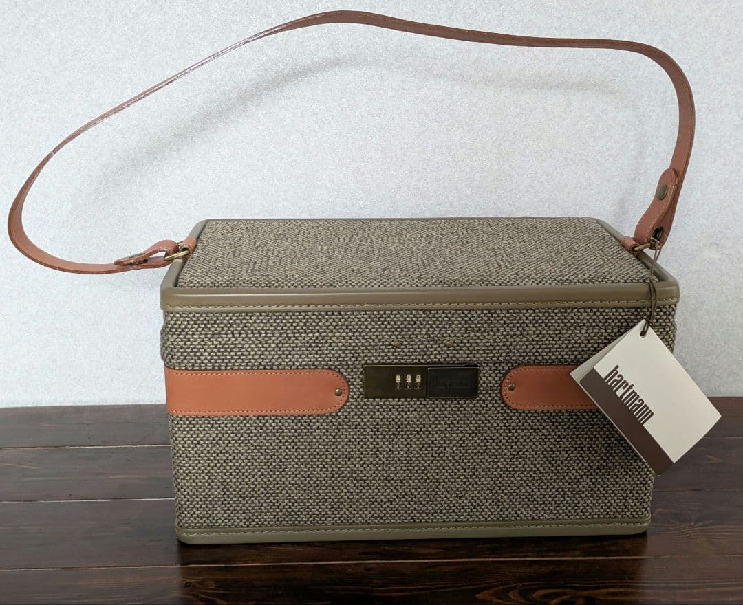 Hartmann　コスメティックケース　メイクボックス　ツイード