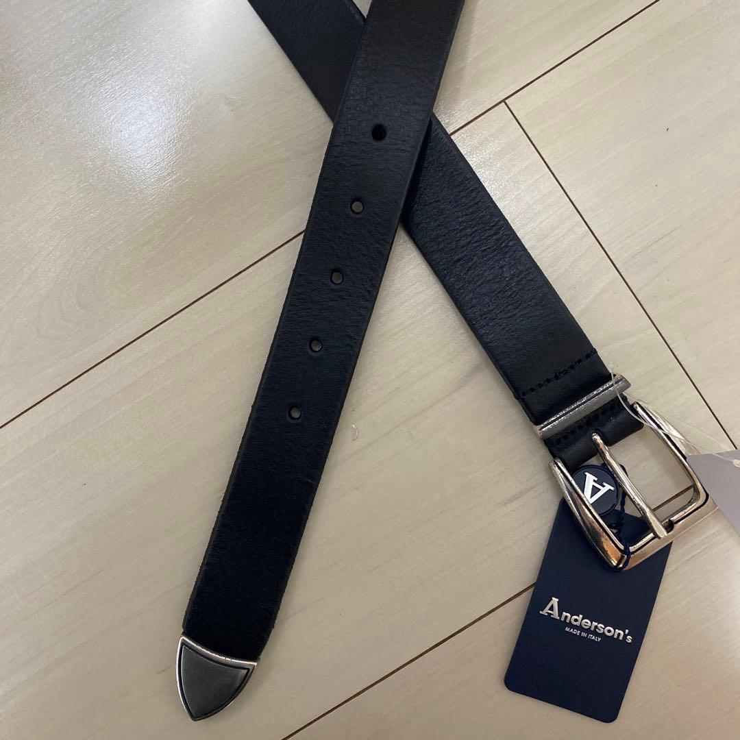 【Anderson's】プンターレ付 ウエスタン レザーベルト