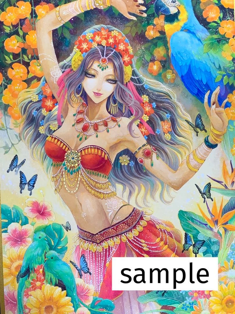 創作イラスト(原画) アクリル絵の具イラスト