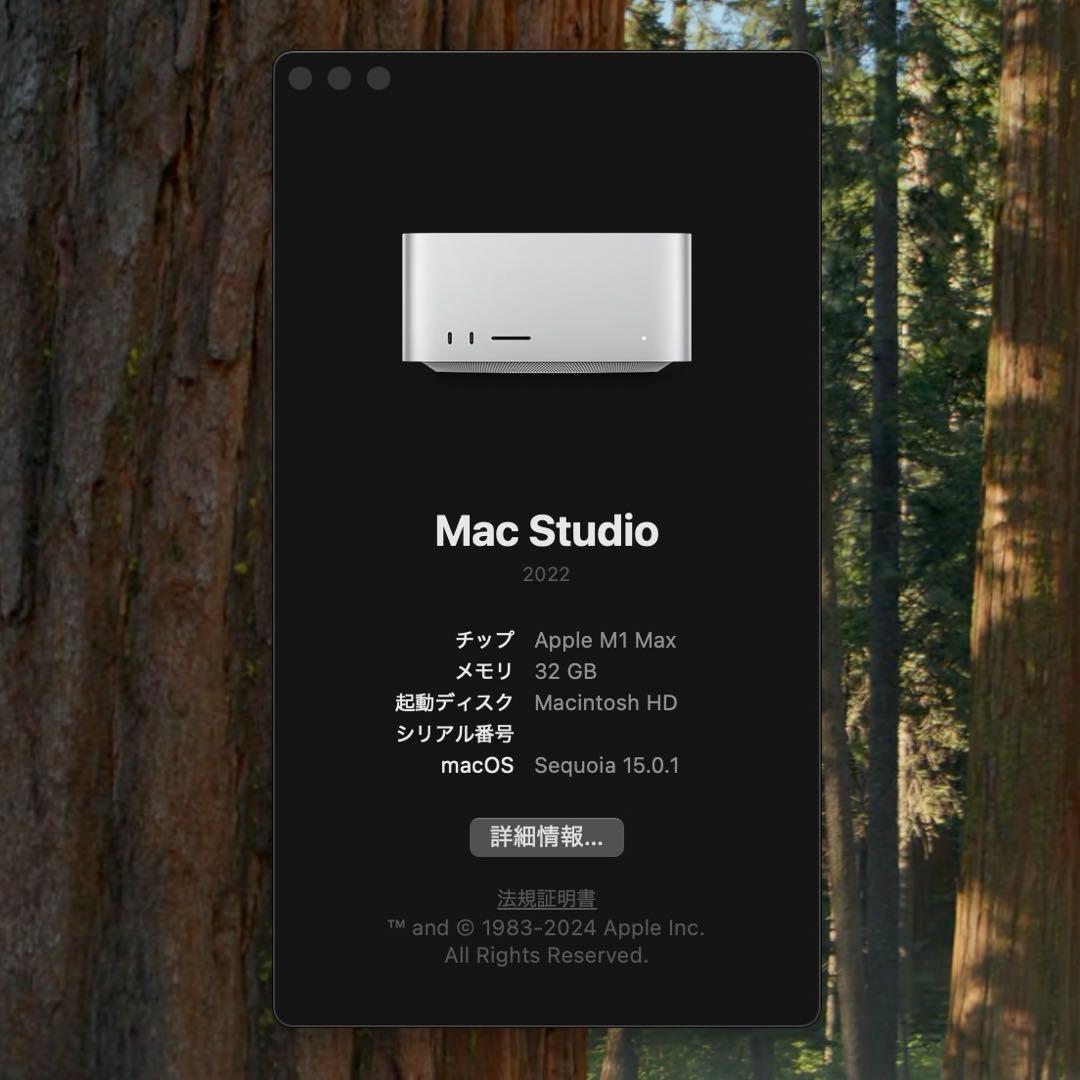 【土日限定値下げ】Mac Studio M1 Max 32GB / 512GB