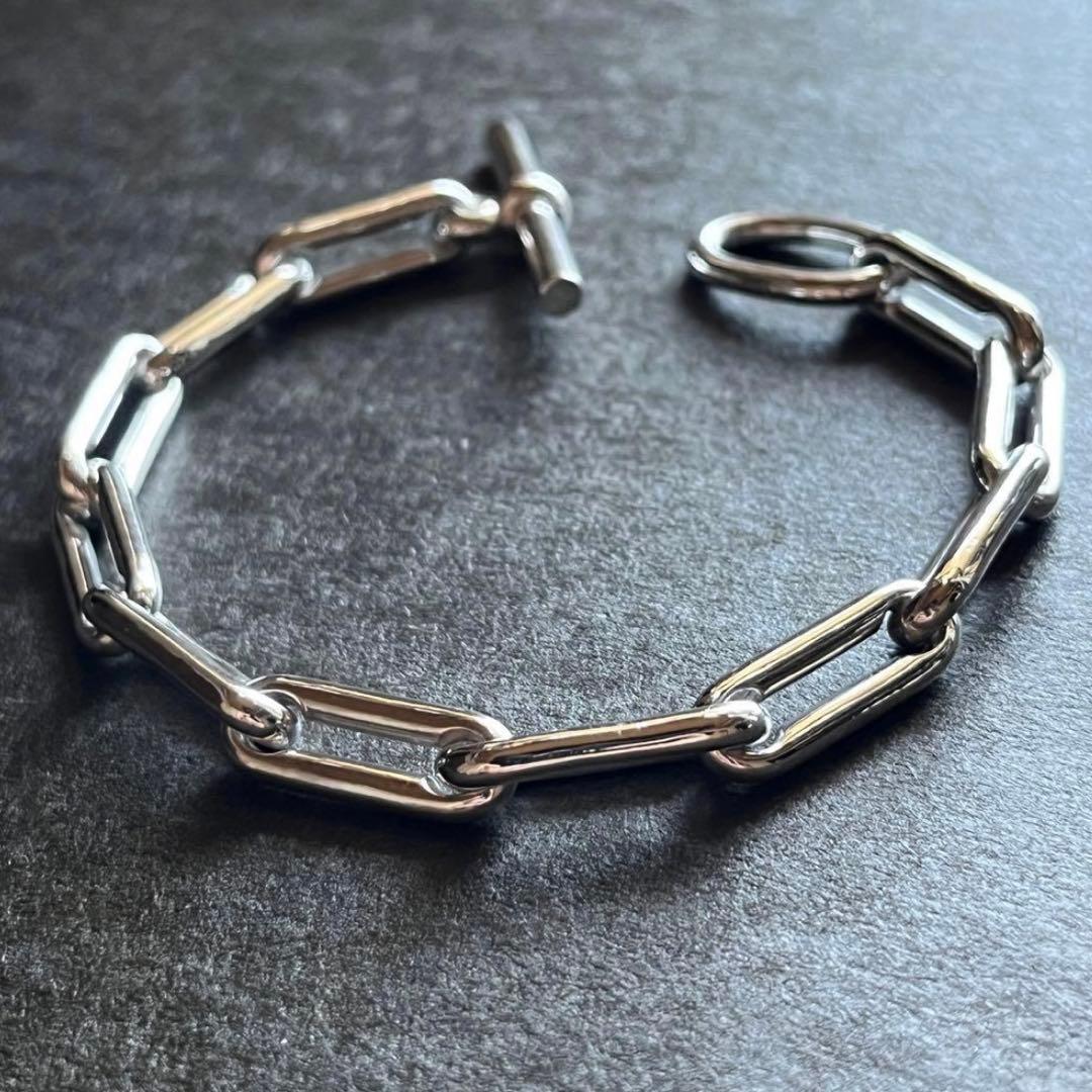 slim link silverチェーンブレスレット