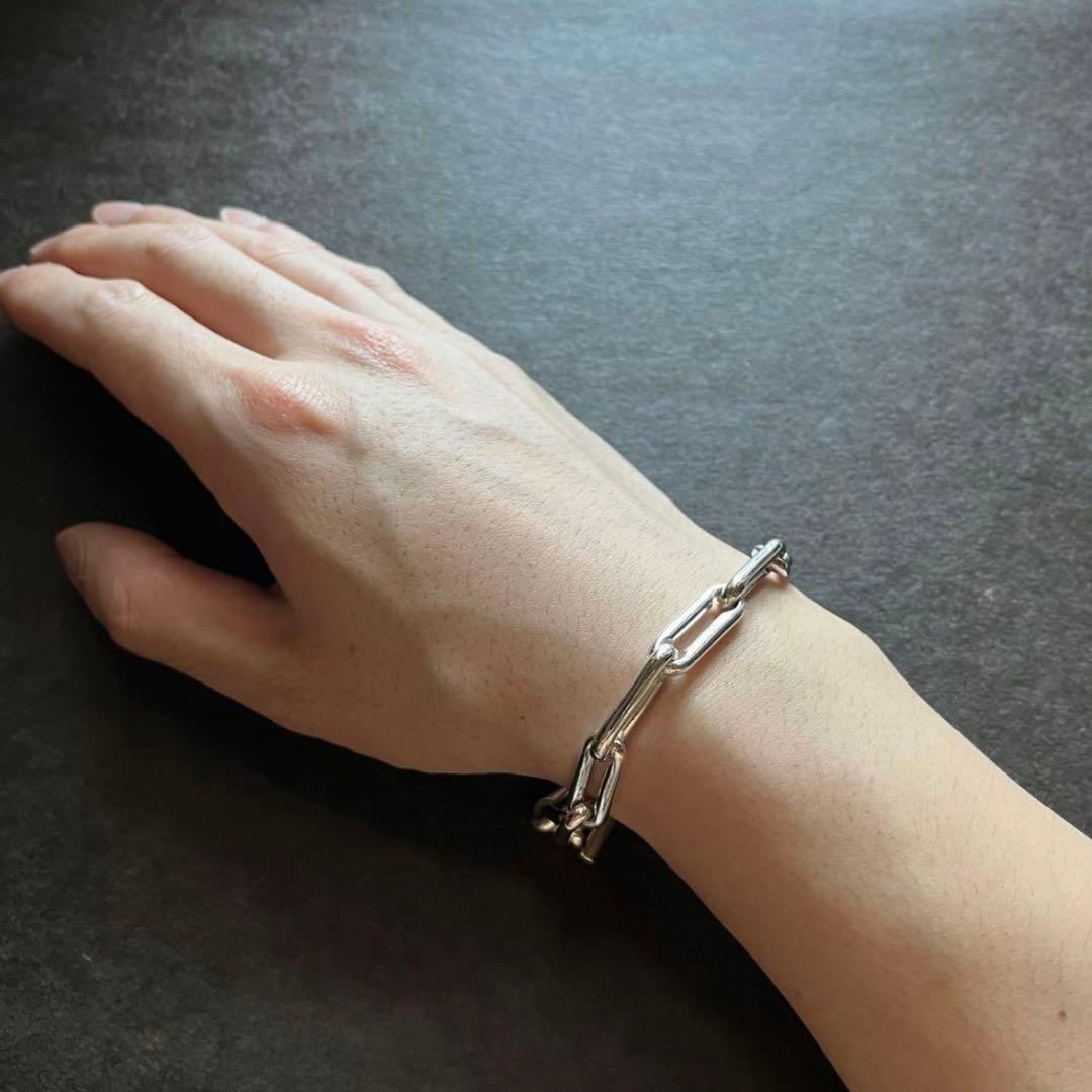 slim link silverチェーンブレスレット