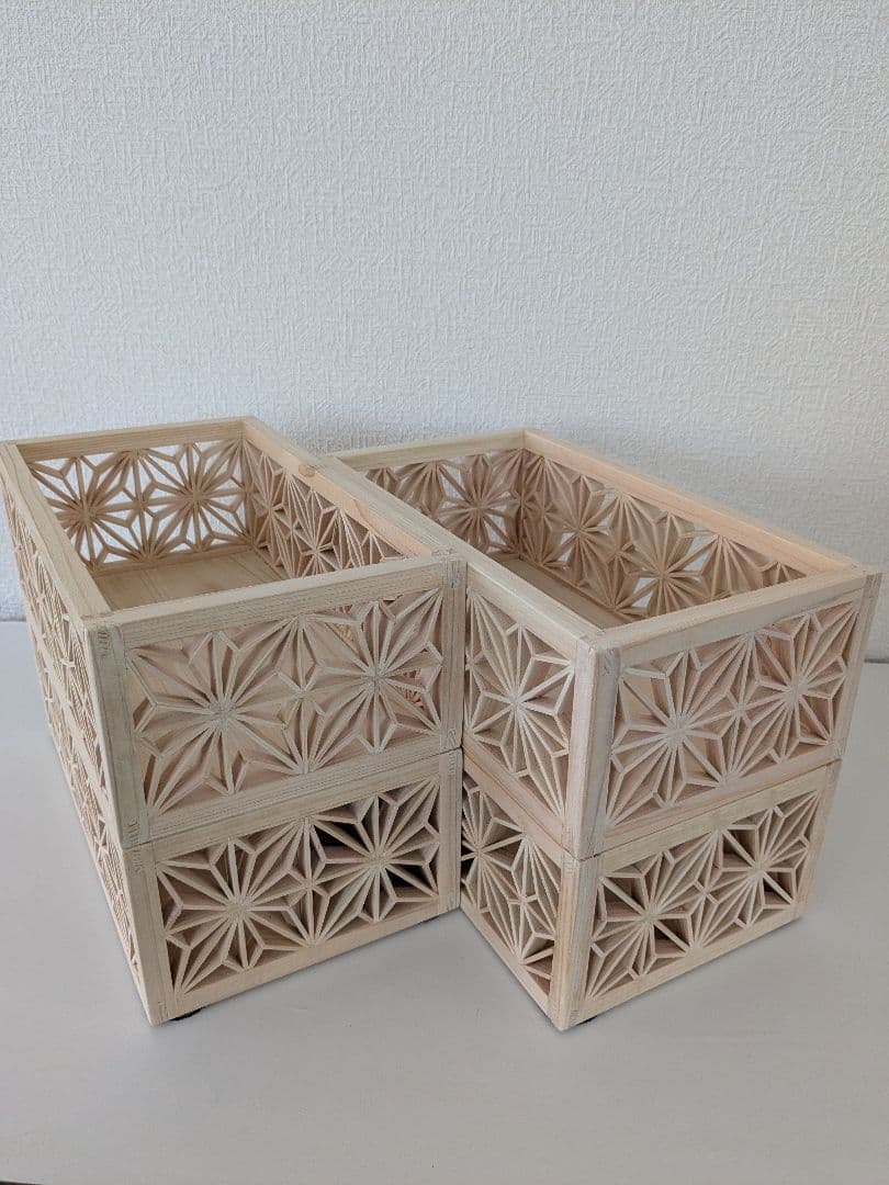 ラスカル 組子細工　小物入れ(２個組)×２個