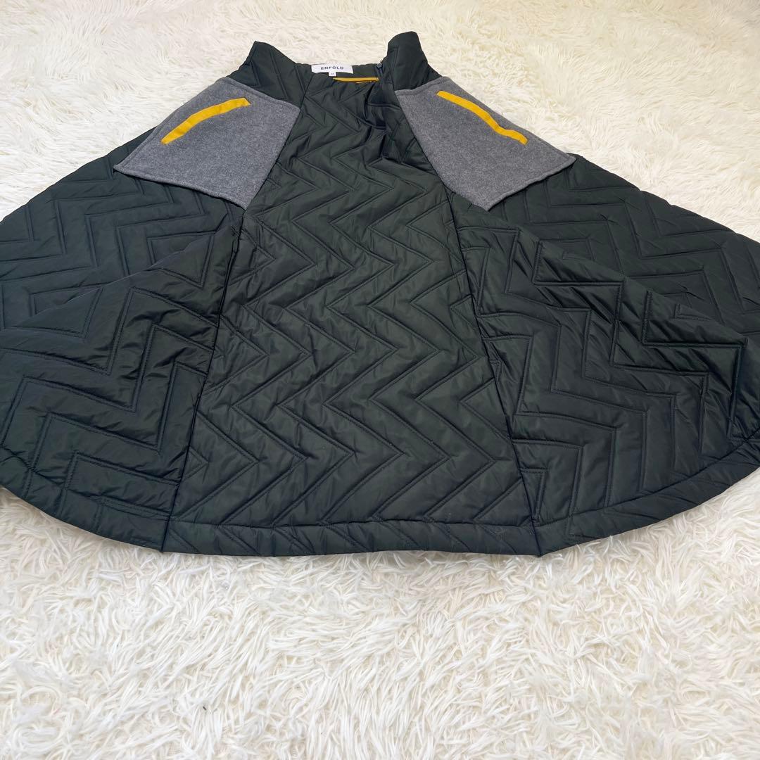 タンメンENFOLD エンフォルド キルティング スカート 36