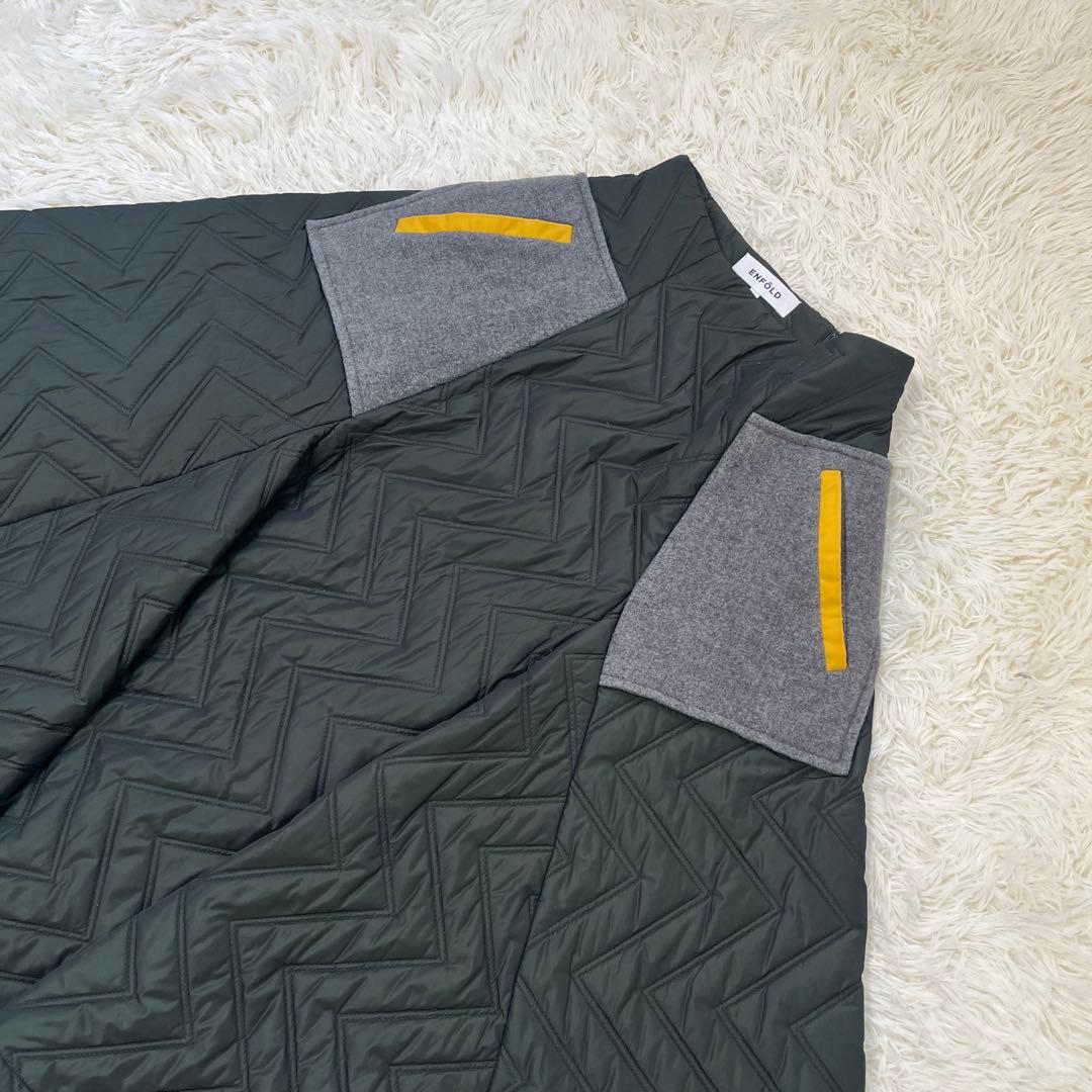 タンメンENFOLD エンフォルド キルティング スカート 36