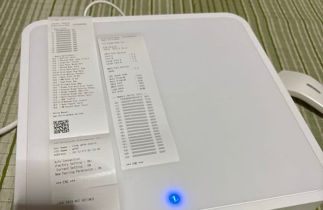 Air レジ　エアレジ　スター精密 mPOP POP10-WHT-JP