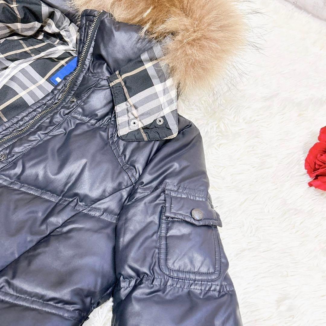 美品✨　バーバリーブルーレーベル　ダウンコート　ダウンジャケット　ブラック　黒