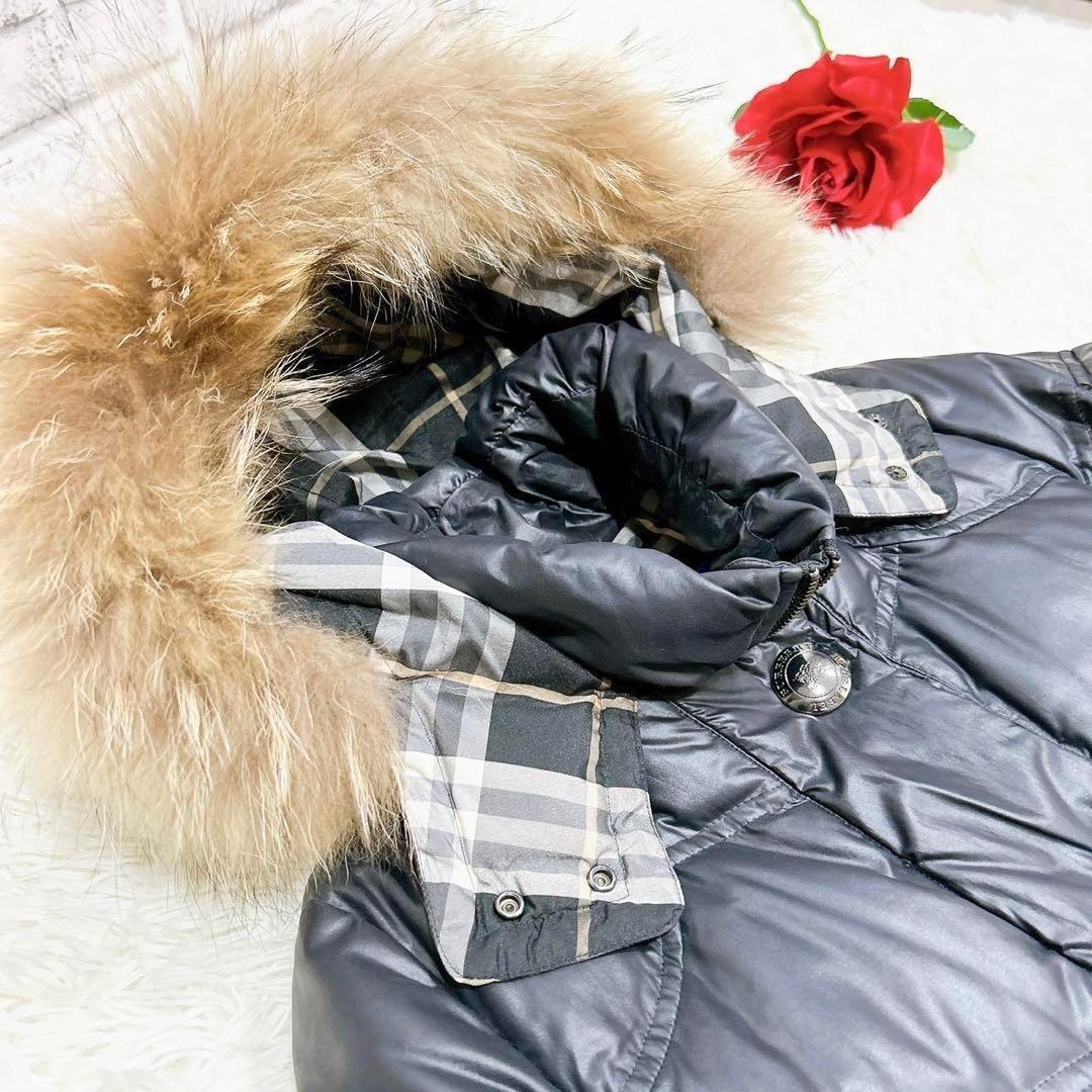 美品✨　バーバリーブルーレーベル　ダウンコート　ダウンジャケット　ブラック　黒