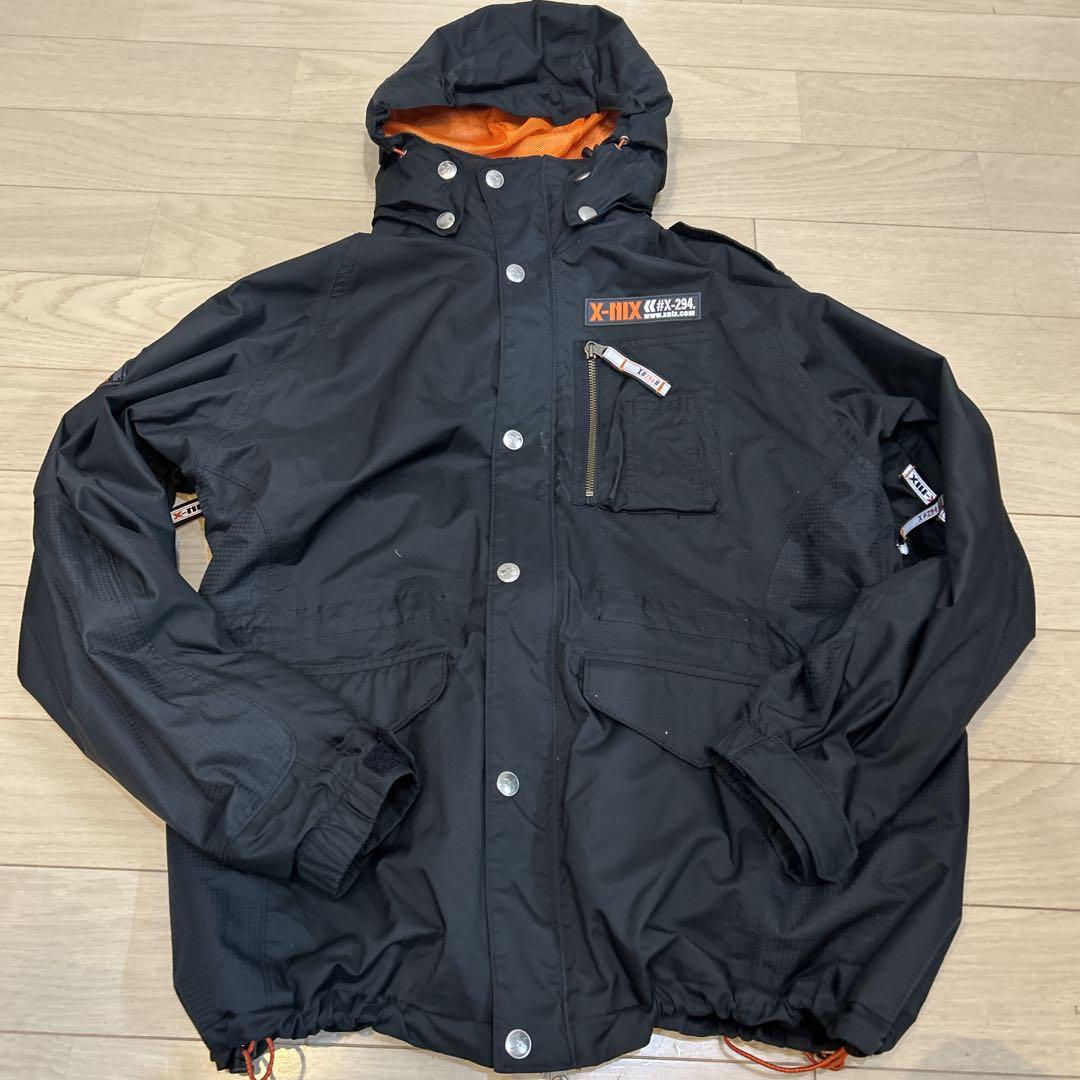 45000円！X-nix スノーボードウェア 上下セット ブラック