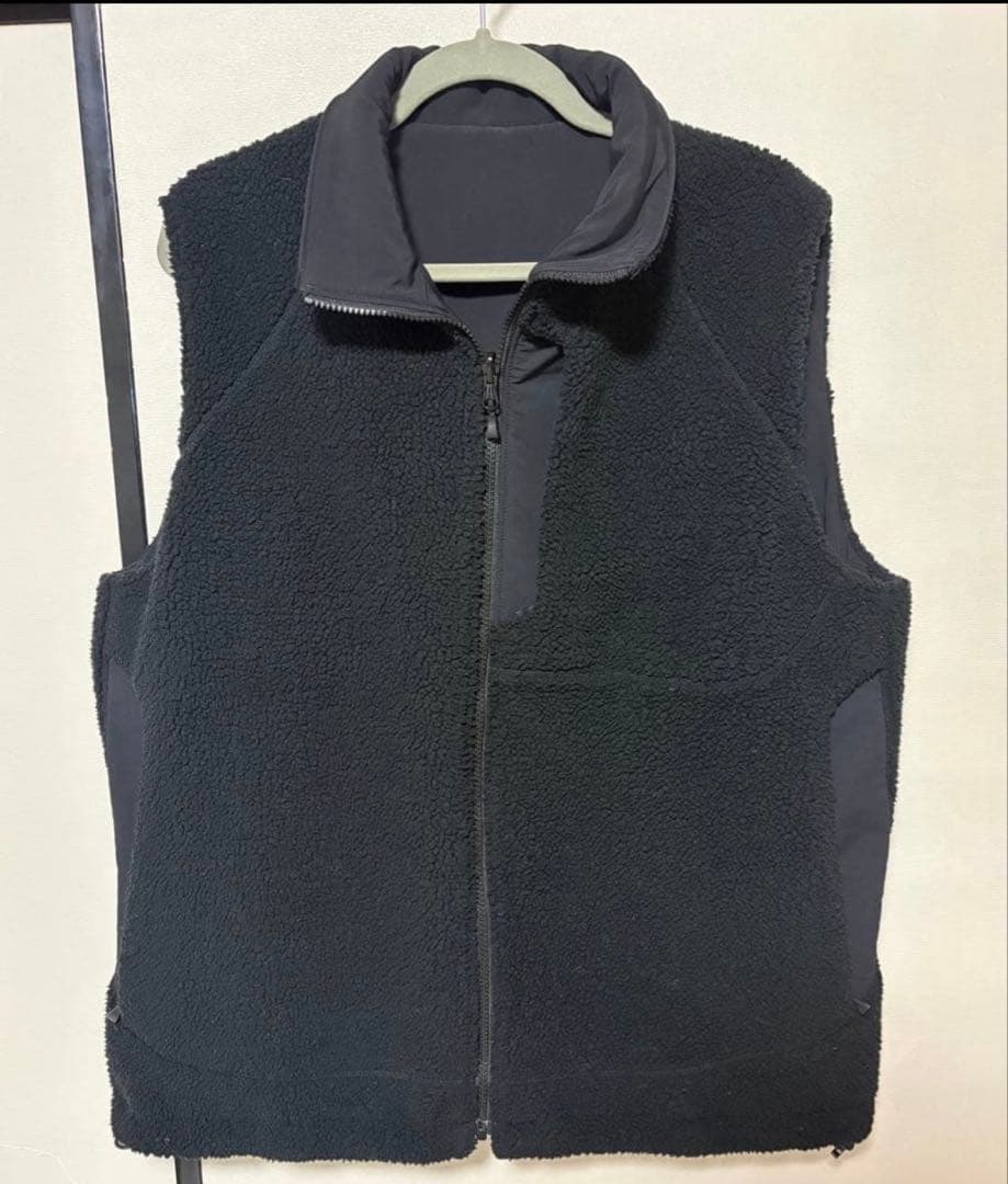 DAIWA PIER39 ナイロン×ボアフリースリバーシブルベスト 黒 L