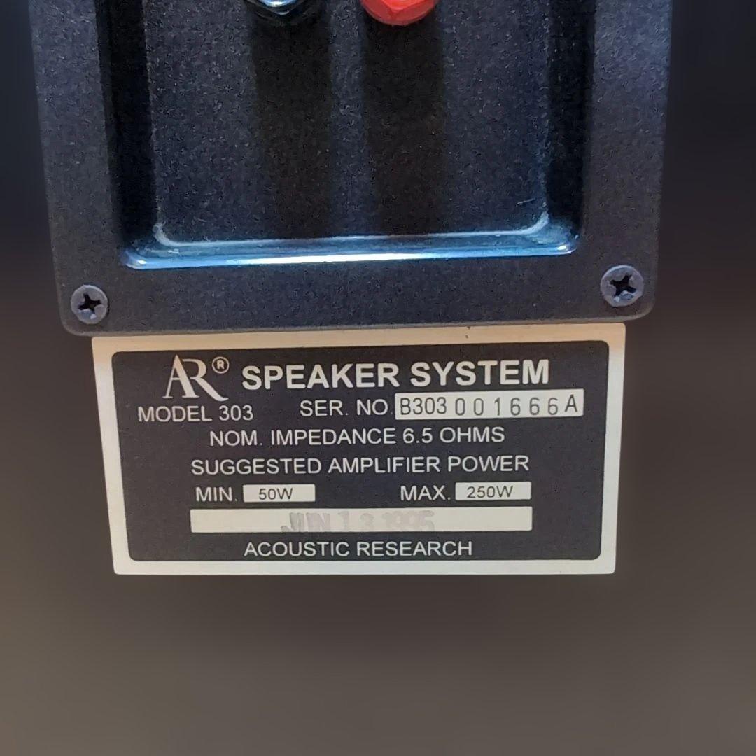 【値下げ】AR　Acoustic Research　AR-303ペア　中古