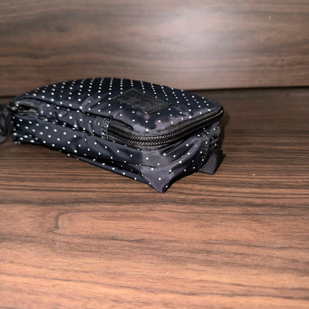 未使用 長期保管品 レア ヘッドポーター ポーチ ブラック ドット