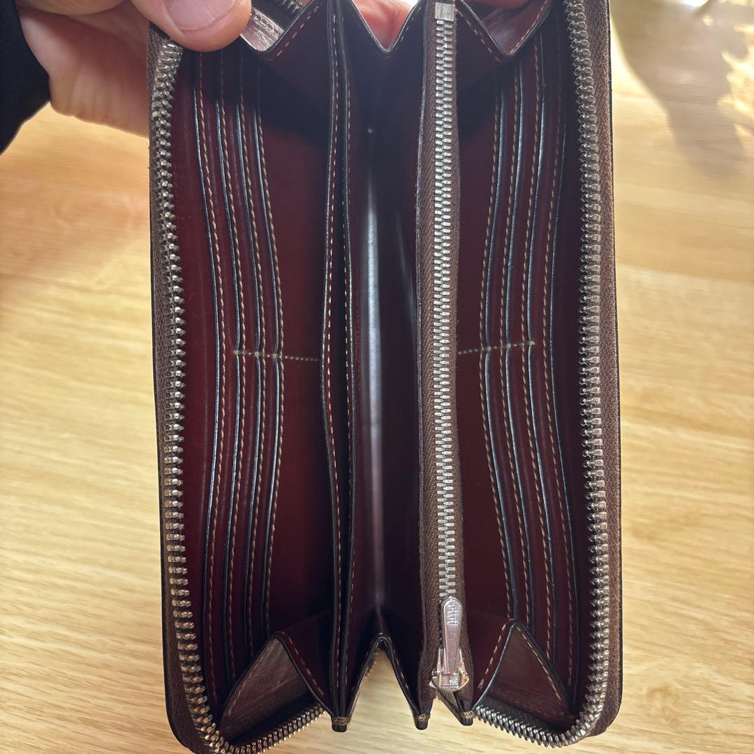 WILDSWANS kf-001バーガンディ サドルプルアップレザー 長財布